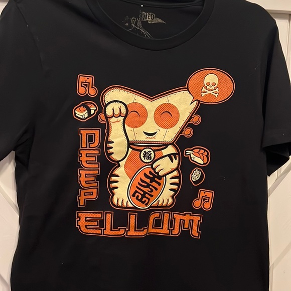 Deep Ellum Size Medium Cat Sushi Tee Shirt HTF - Picture 1 of 3